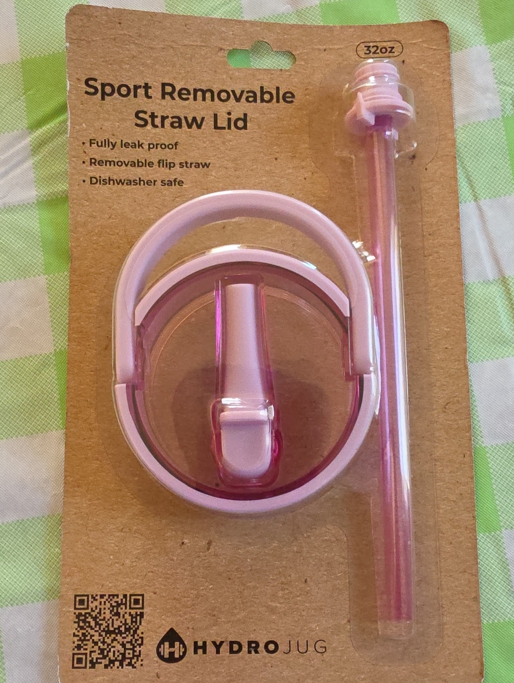 HydroJug 32 oz Sport Removable Straw Lid - Sweet Pea